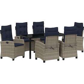 vidaXL Garden Dining Set with Cushion 7 Pieces 3380467