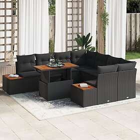 vidaXL Ensemble de Canapé de Jardin avec Rangement 9 Pièces 3358792