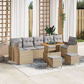 vidaXL Garden Sofa Set with Cushion 10 Pieces 3364202