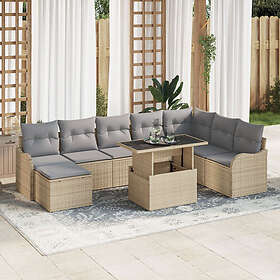 vidaXL Garden Sofa Set with Cushion 9 Pieces 3357253