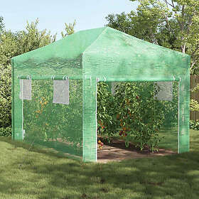 vidaXL Serre avec Cadre Pop-up Couverture PE Structure en Fer 290x430x315cm 4200