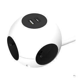 QUARX 4-Voies avec USB Multiprise 3m 41272