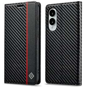 Skalo Carbon Fiber Lompakko Kotelo laitteelle Samsung Galaxy S25 Edge