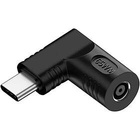 NÖRDIC 128089312 Bærbar Adapter USB-C til DC 4.5x3.0mm 65W