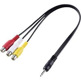Speaka Professional 2108429 AV Audio, Video Adapter 3xRCA female to 3.5mm male