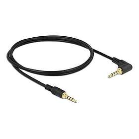 DeLock Câble Jack Stéréo 3.5 mm 4 broches Mâle vers Mâle Angulaire 1m 62380706