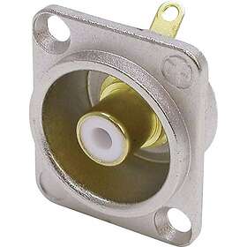 Neutrik NF2D9 RCA-kontakt Flänsanslutning rak (738080)