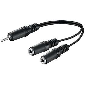 Goobay 63978192 Y-splitterkabeladapter 3,5 mm 1x stik til 2x mono jack