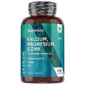 WeightWorld Calcium Magnesium Zinc 500mg 400 Tablets