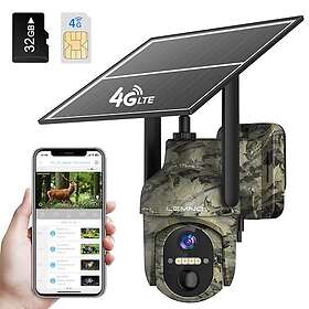 Lemnoi 4G Solar Powered Trail Camera 2K 360° Rotation Two-Way Audio IP66