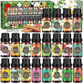 MOYKSRR Eterisk Oljesats Lavendel Eukalyptus Bergamott Ros 20 x 10 ml