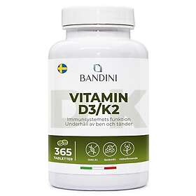 Bandini Vitamin D3 K2 2000IE 365 tabletter