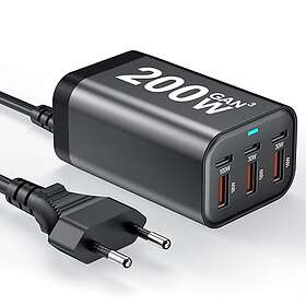 BKELHS YMS-858 Hub de Station de Charge Rapide GaN à 6 Ports avec Adaptateur USB