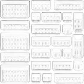 Vtopmart Organisateur de Tiroir Ensemble de 25 Pièces 4 Tailles