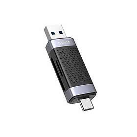 Orico USB/USB-C vers TF/SD Lecteur de Carte CD2D-AC2-BK-EP