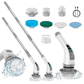 pancellent 7-en-1 Électrique Balai Rotatif Double Vitesse Bras D'extension Noir