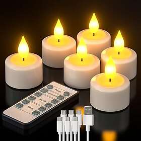 PChero LC004R_6pcs-LC004R-BC-JP LED Tea Light Rechargeable (with Remote Control)