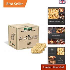 Log-Barn Démarreur de Feu Laine de Bois Naturelle