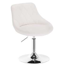 Woltu Justerbar Svängbar Pall Med Ryggstöd Konstläder Och Metall 42-58cm BH241ws-1