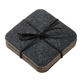 Dorre Gia Glasunderlägg 10 cm Svart 6-pack