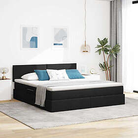 vidaXL Storage Bed med LED 3371093 160x200cm