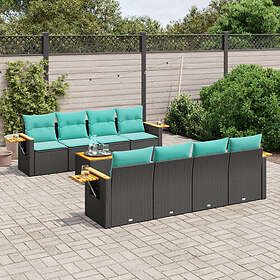 vidaXL Ensemble de Canapé de Jardin avec Coussins 9 Pièces 3226659