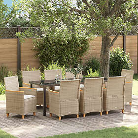 vidaXL Ensemble de Meubles de Jardin 9 Pièces 3381106
