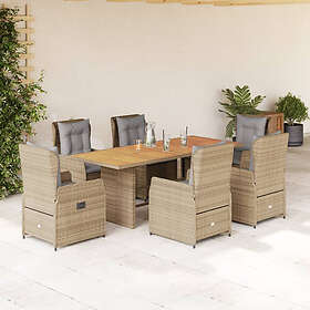 vidaXL Ensemble de Salle à Manger de Jardin avec Coussins 7 Pièces 3262789