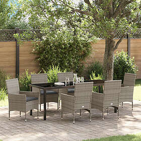 vidaXL Ensemble de Mobilier de Jardin avec Coussins 7 Pièces 3526753