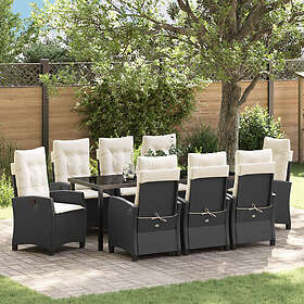 vidaXL Ensemble Salon de Jardin avec Coussins 9 Pièces 3380371
