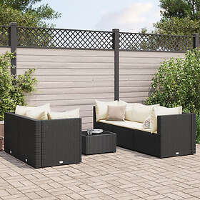 vidaXL Loungegrupp med dynor 6 Delar 3308016