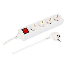 MicroConnect 4-Tie Kytkimellä Power Strip 1.5m MC-GRU00415WS