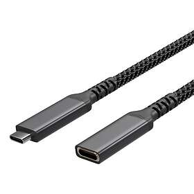 S-Conn FL31-74003 USB-C till USB-C 3.2 PD Textile 0.5m