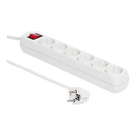 MicroConnect MC-GRU00615WS 6-Way Switched Power Strip 1.5m