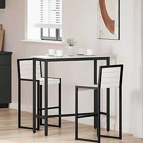 vidaXL Accent Table Blanc 100 x 40 x 101 cm Engineered Wood and Steel 873783