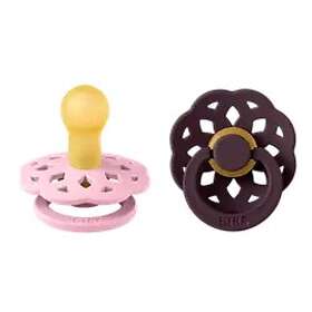 Bibs Boheme Latex Sutt Str 1 2-pak (Baby Pink/Blomme)