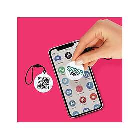 Mikamax Social Taps Bagagemærke FOB Tag (Hvid)