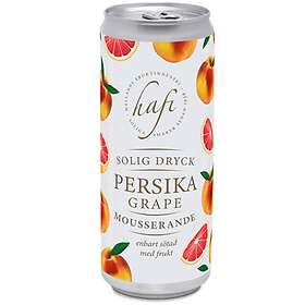 Hafi Mousserande Dryck Persika & Druva Burk 0.33l