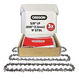 Oregon 91P 91P057X3 Chainsaw Chain 3/8" 1.3mm 57DL 3-Pack