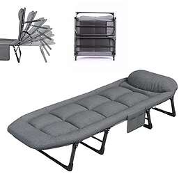 MAGIC SELECT Padded Folding Travel Bed with Pillow Pocket 200x63cm