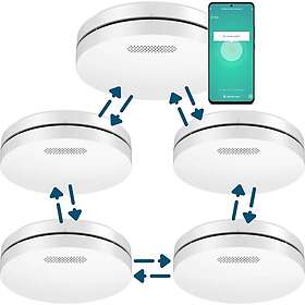 Aroha Smart Connect & Link Interlocking Smoke Alarm WiFi 5-pack