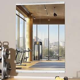 Gym Mirror 140cm L x 53cm W Frameless Tempered Glass