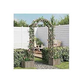 vidaXL Pergola avec Boîte de Plantation Bois de Sapin Massif 316392