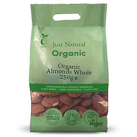 Just Natural Organic Almonds Whole 250g 4-pack