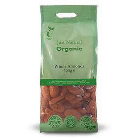Just Natural Organic Almonds Whole 500g 4-pack