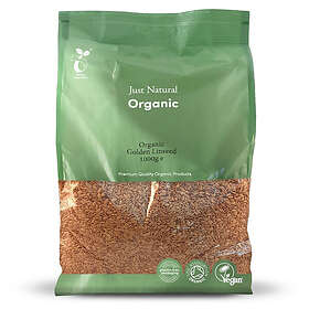 Just Natural Organic Golden Linseed 1kg 2-pack