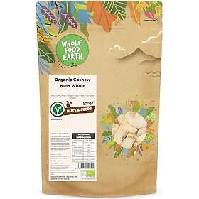 Wholefood Earth Organic Cashew Nuts Whole 500g