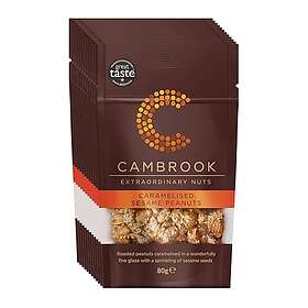 Cambrook Caramelised Sesame Peanuts 80g 12-pack