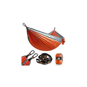 NATUREFUN CH--T-0004 Hamac Portable Nylon Gris Orange