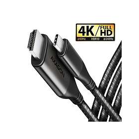 AXAGON RVC-HI2MC USB-C Han til HDMI Han Adapter 1.8m 4K60Hz Aktiv Konverter